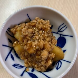 翌朝お弁当に❤若鶏むね挽き肉＆じゃが芋の煮物♪